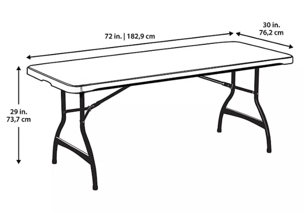 6 Foot Folding Table S301390