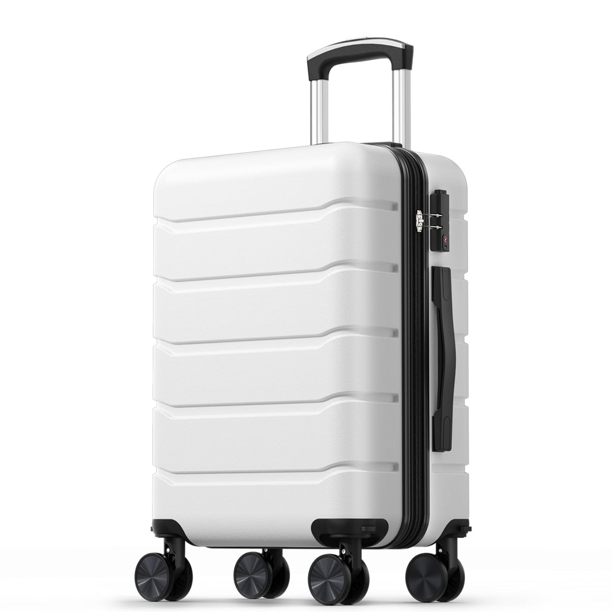 20 Inch White Hard Shell Carry on Luggage H240