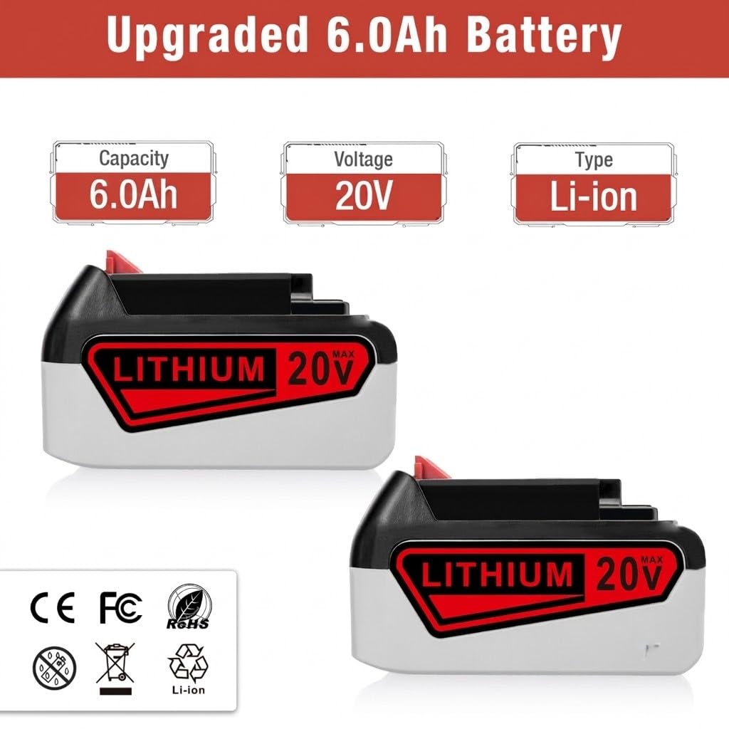 6000mAh 20V Lithium Ion Battery R2337