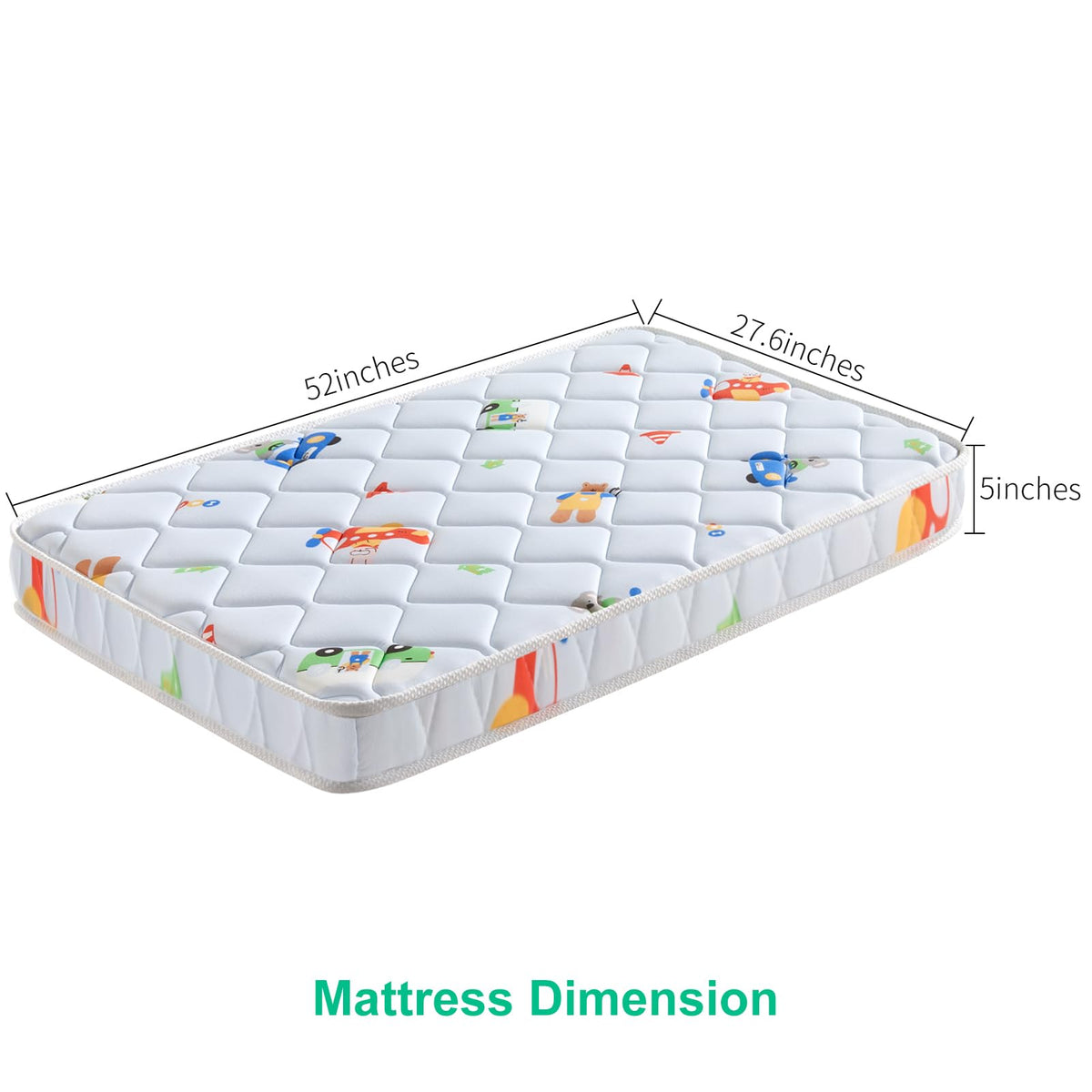 5" Thick Knitted Fabric Crib Mattress P307