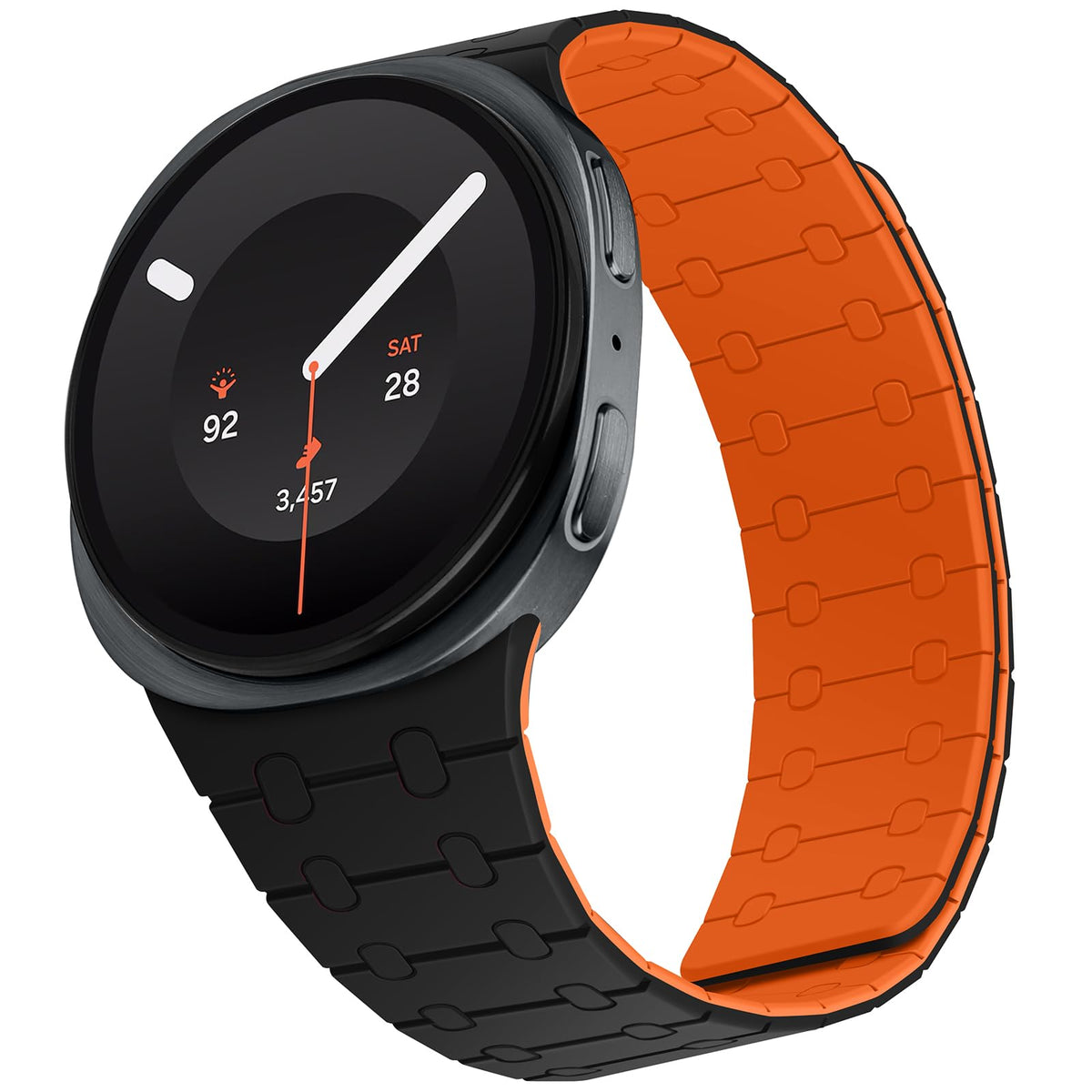 Black Orange Silicone Magnetic Band G68959