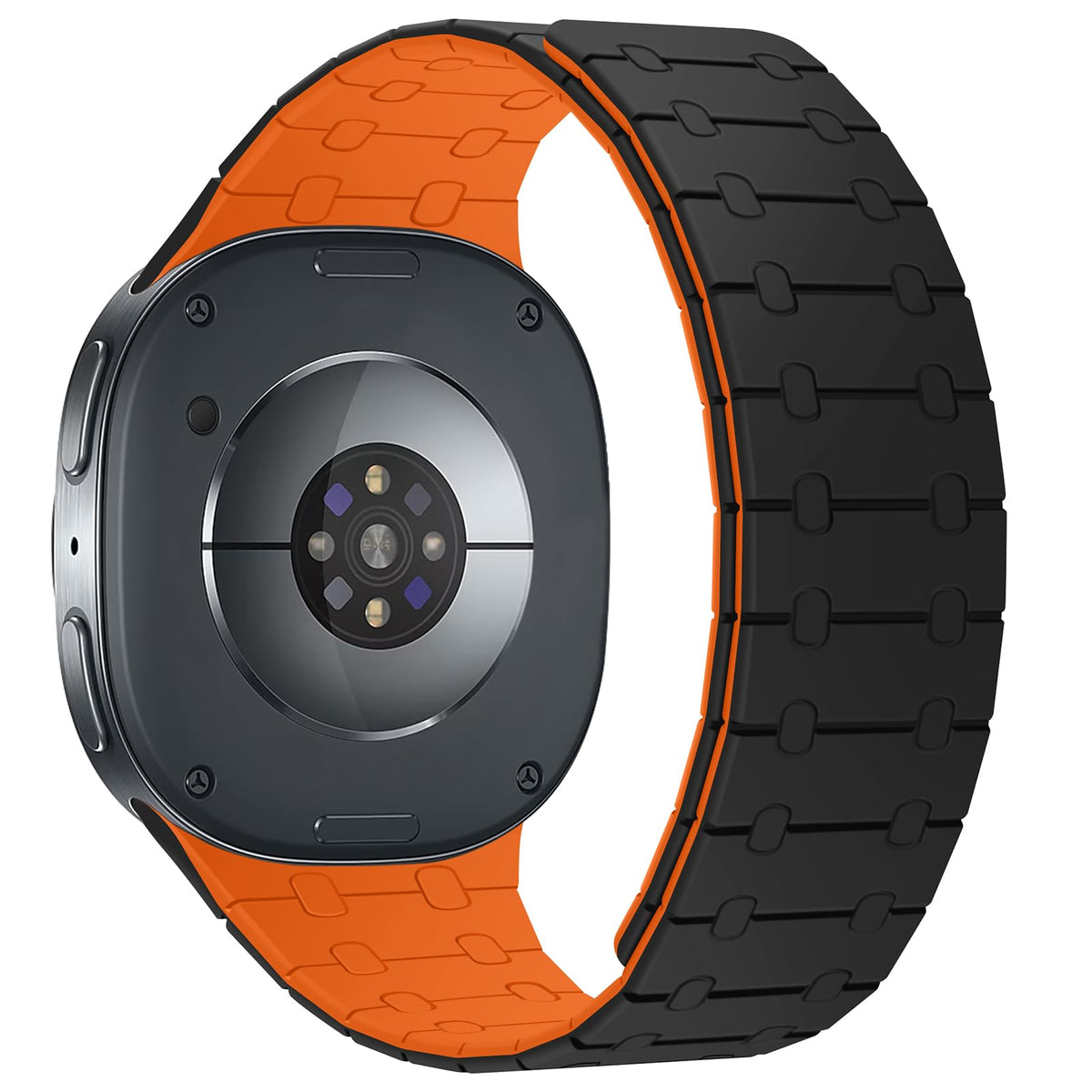 Black Orange Silicone Magnetic Band G68959