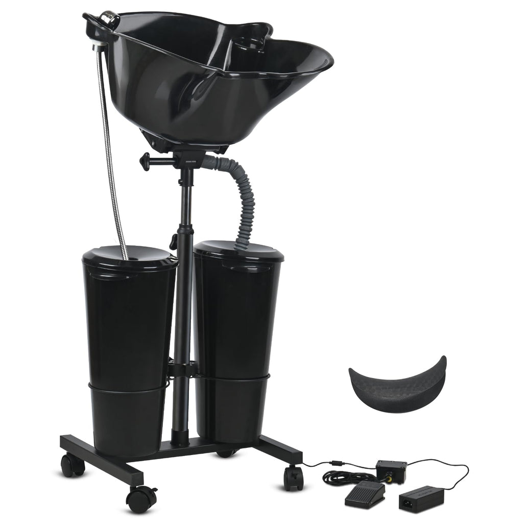 Portable Height Adjustable Shampoo Bowl with Electric Pump F864433