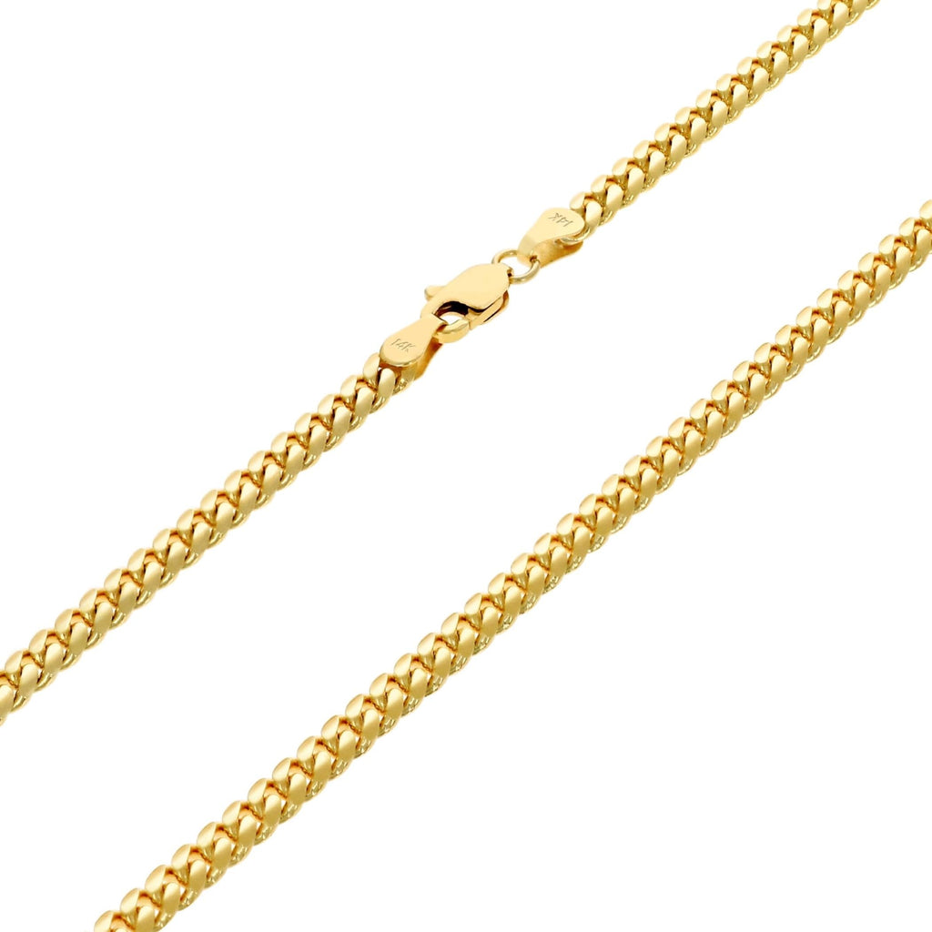14k Yellow Gold Cuban Link Chain Necklace C208