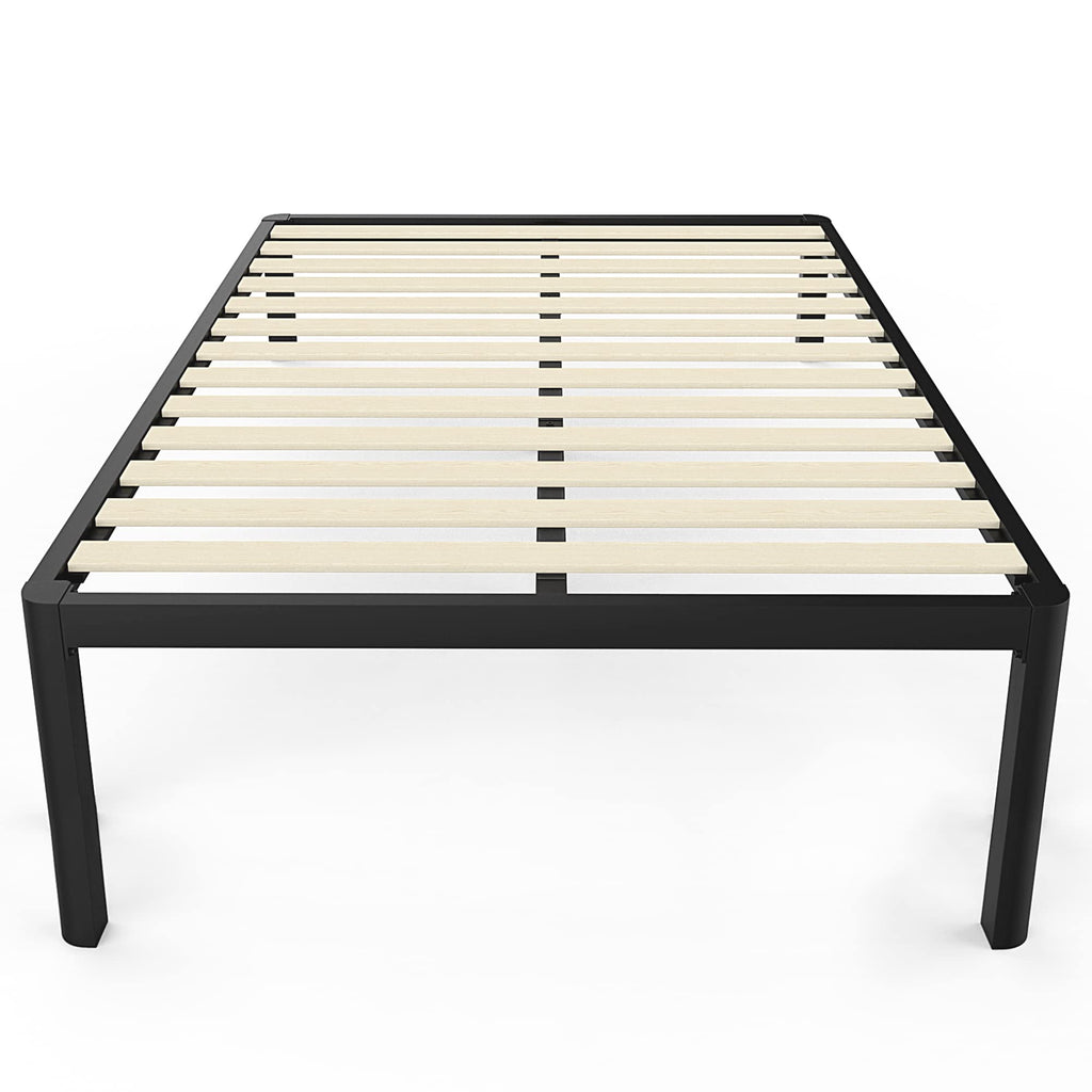 18 Inch Queen Platform Bed Frame with Wooden Slats B889304