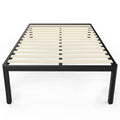 18 Inch Queen Platform Bed Frame with Wooden Slats B889304