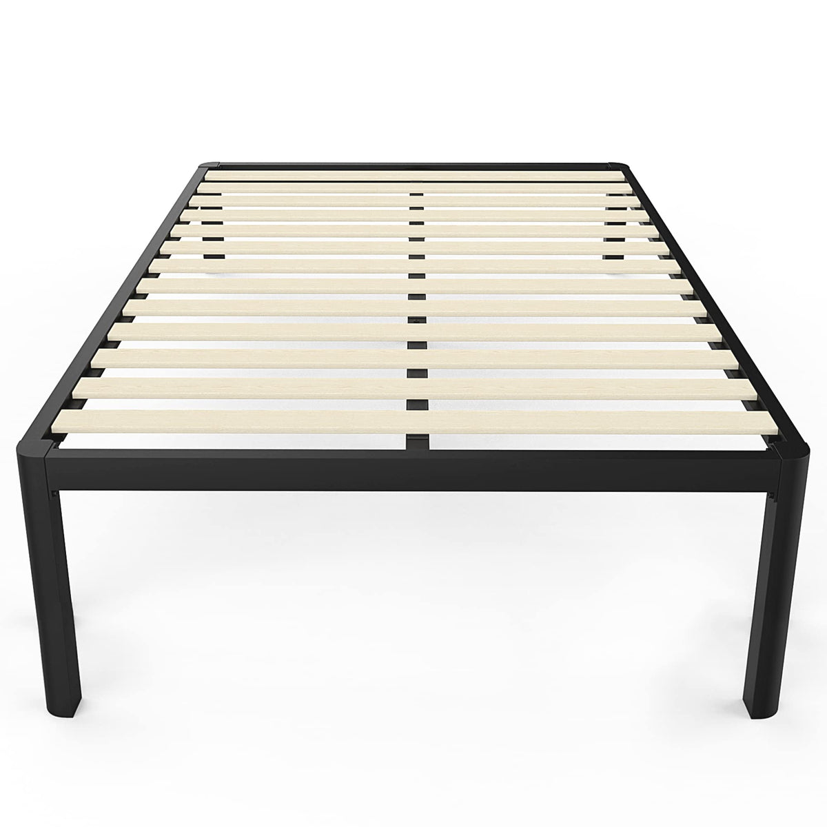 18 Inch Queen Platform Bed Frame with Wooden Slats B889304