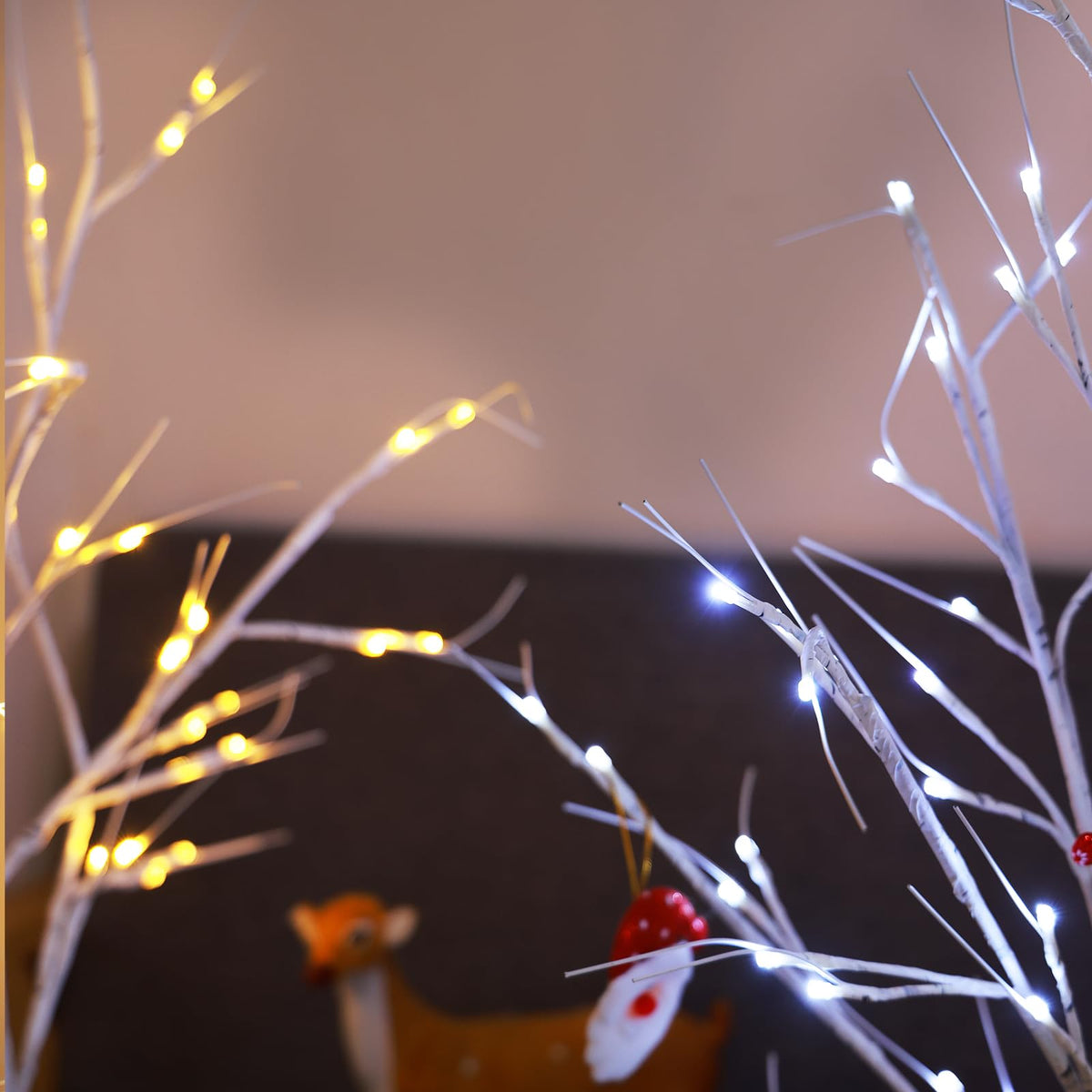 2-Pack 4FT Lighted Birch Tree D5818