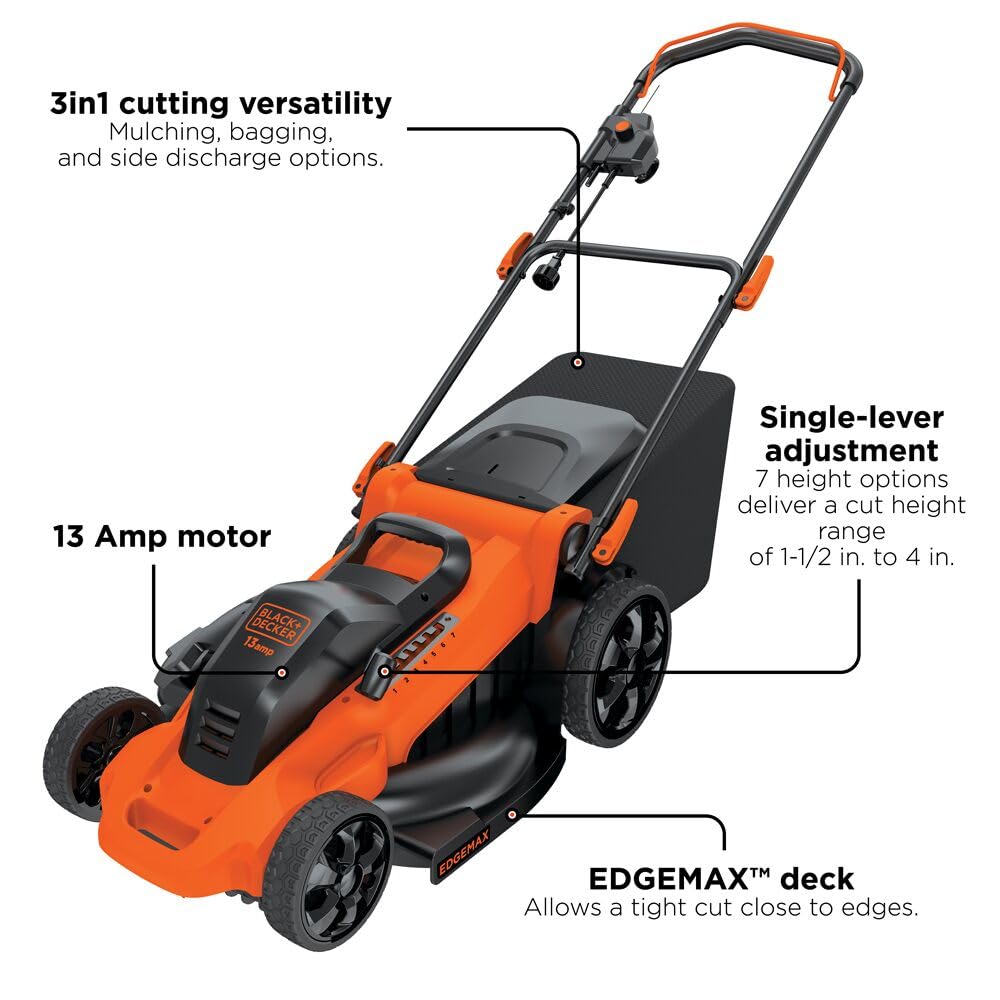 20-Inch Corded Electric Push Lawn Mower P3073
