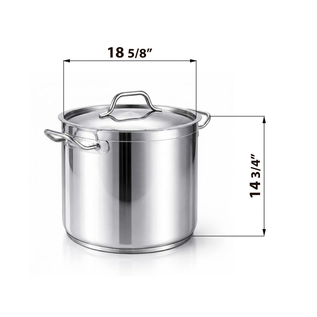 60 Qt Stainless Steel Stockpot with Lid L3398
