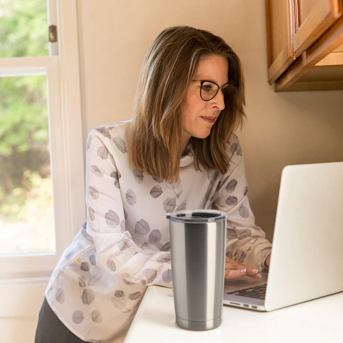 20oz Stainless Steel Insulated Tumblers with Lid Pack O70847