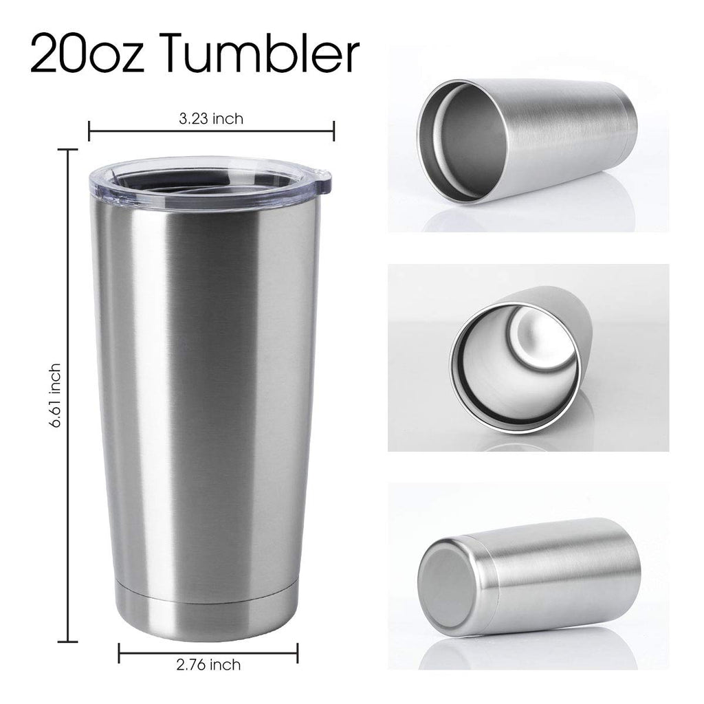 20oz Stainless Steel Insulated Tumblers with Lid Pack O70847