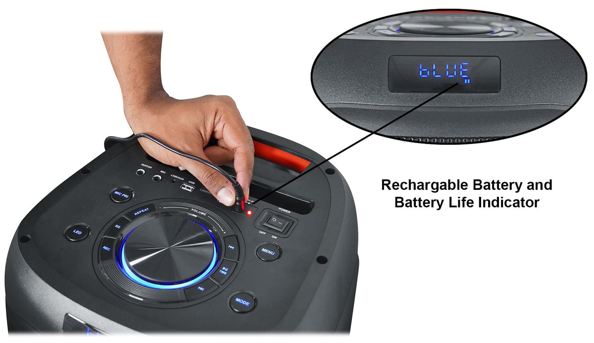 2000W Dual 8" LED Karaoke Speaker with Mic R639214