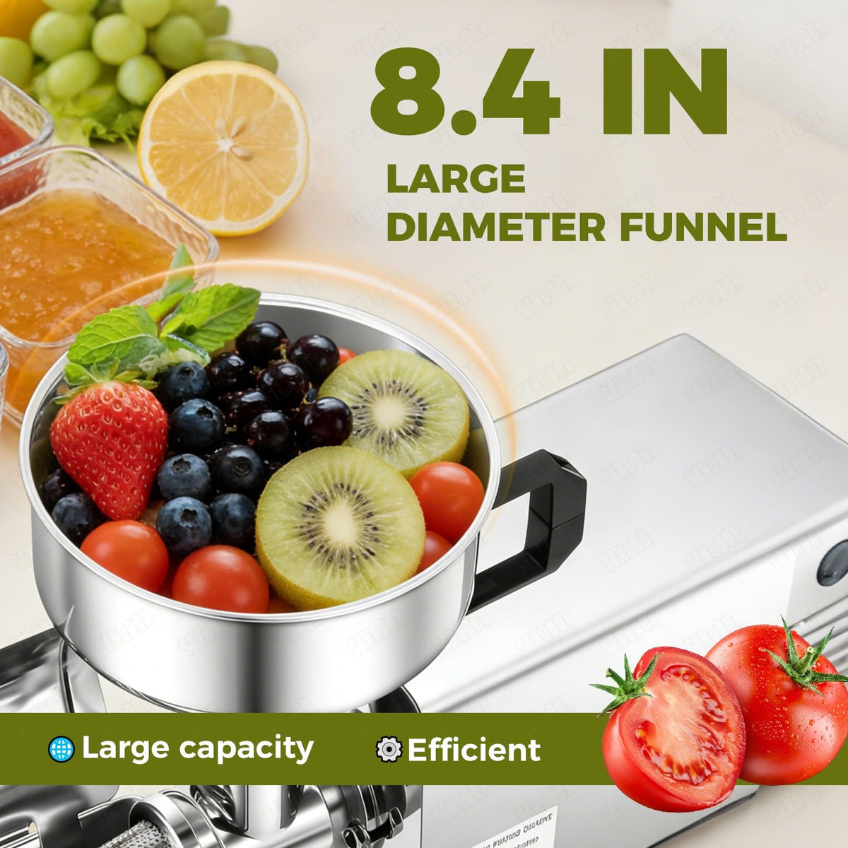 450W Metal Tomato Sauce Maker 8.5in Food-Grade Stainless Steel Q569625