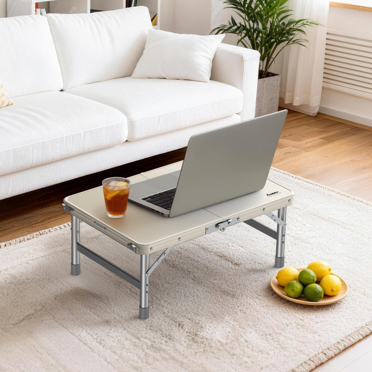 2 ft Small Folding Table, 3 Adjustable Height L729371