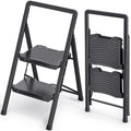 2 Folding Steel Step Ladder with Handrail X1246