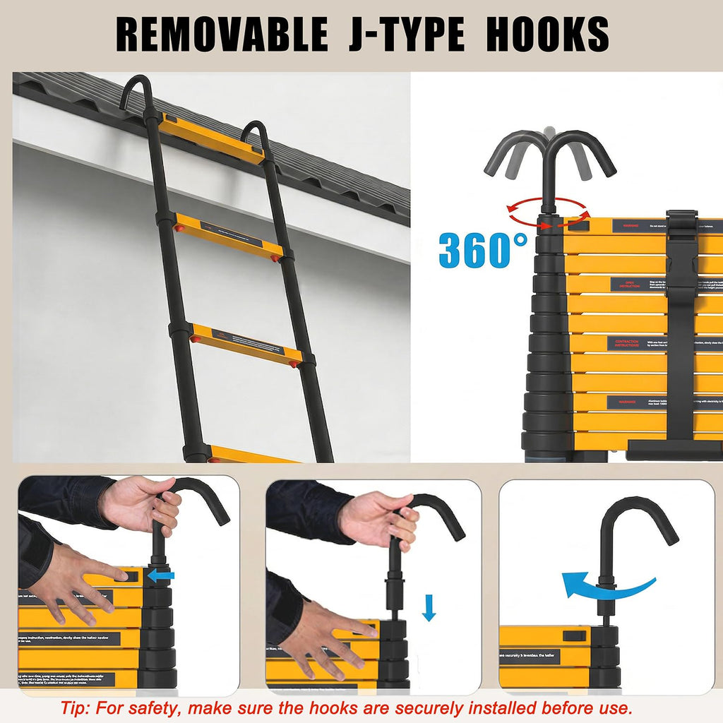 10.5FT Aluminum Telescoping Ladder E74341