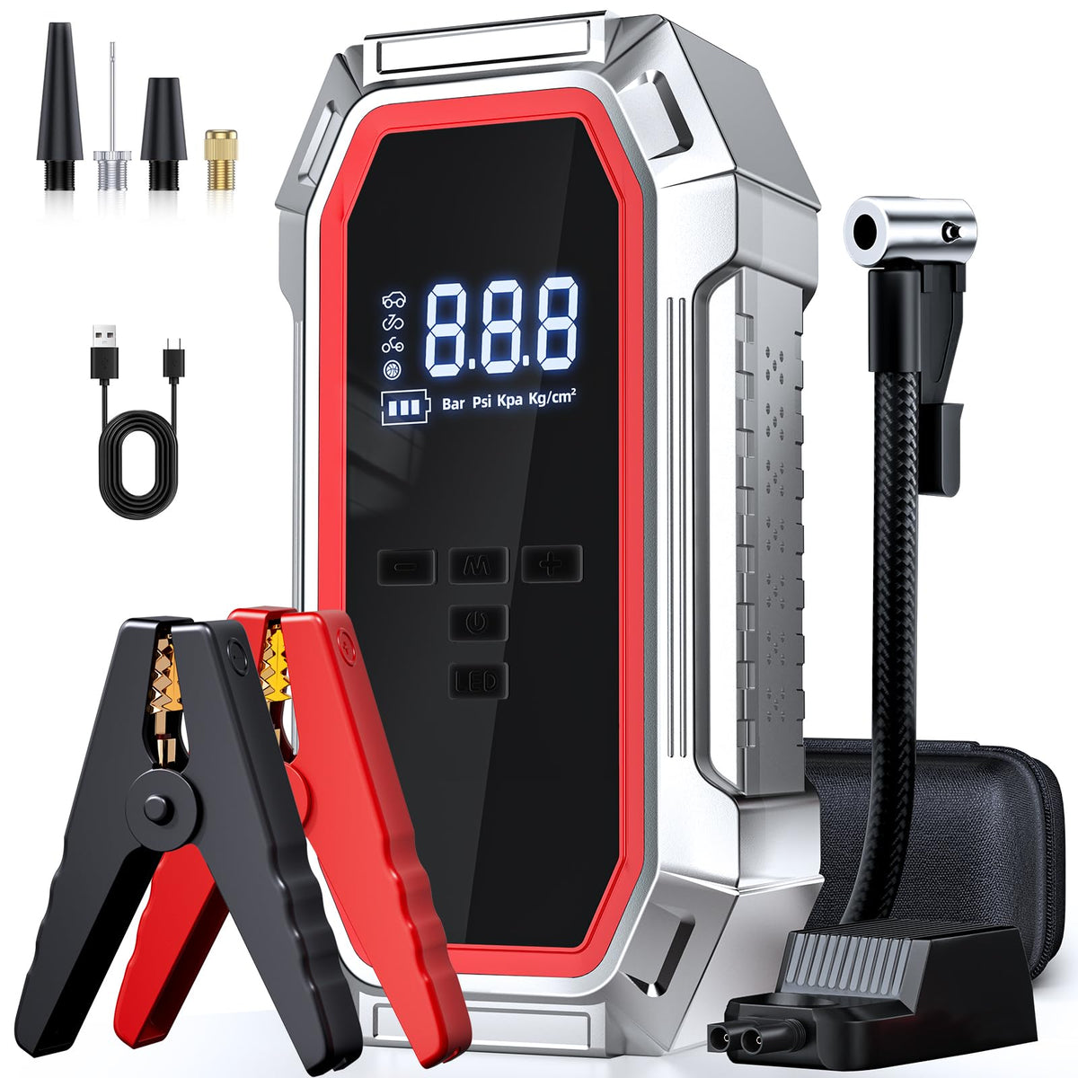 5000A Peak 160PSI Jump Starter with Air Compressor L9002