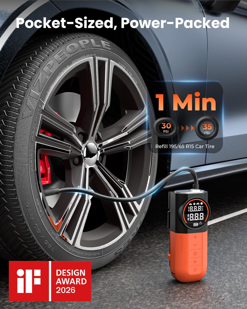Tire Inflator Portable Air Compressor J494