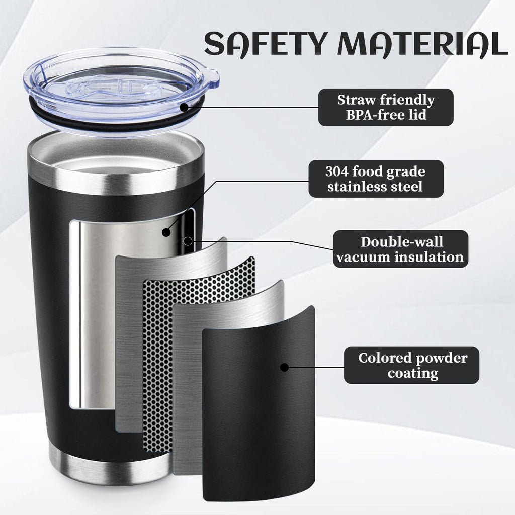 20oz Insulated Tumbler with Lid Straw P11237