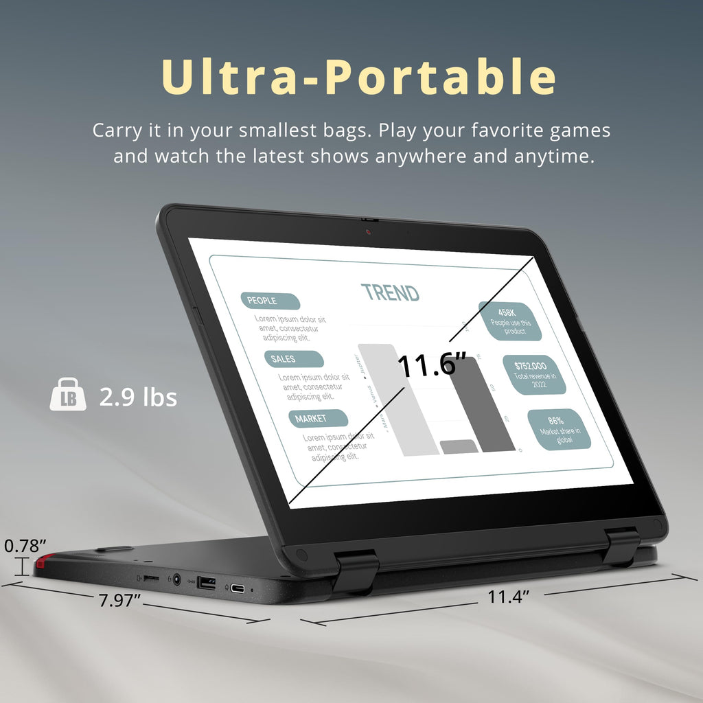 11.6" 2-in-1 Touchscreen Chromebook N624