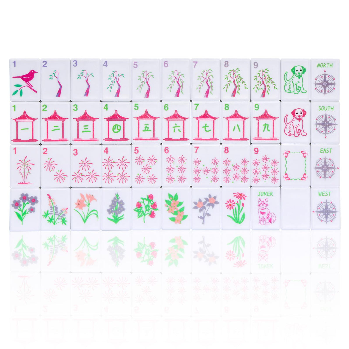 Large Mahjong Set with 160 Tiles, 4 Racks & Carrying Bag M2069