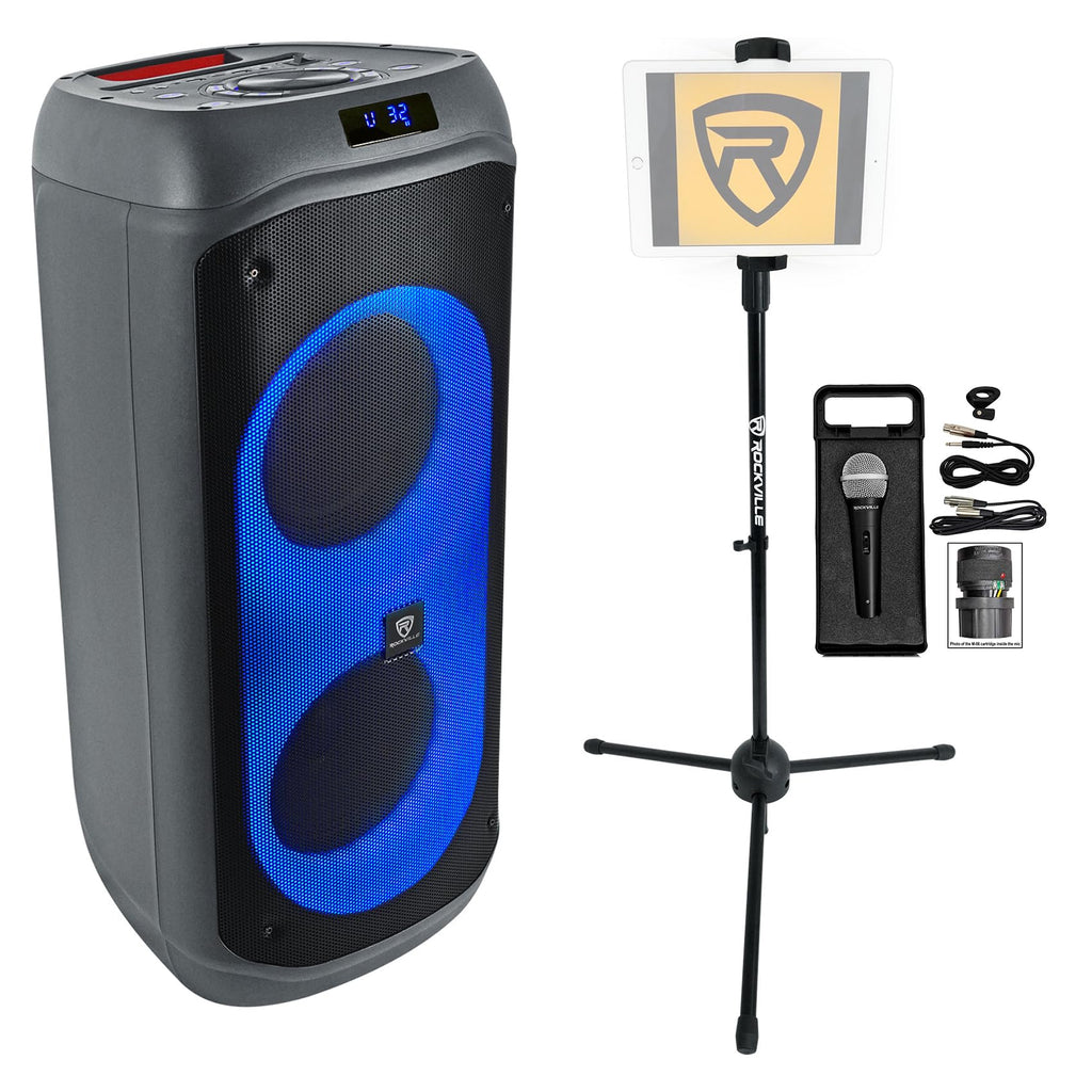 2000W Dual 8" LED Karaoke Speaker with Mic R639214