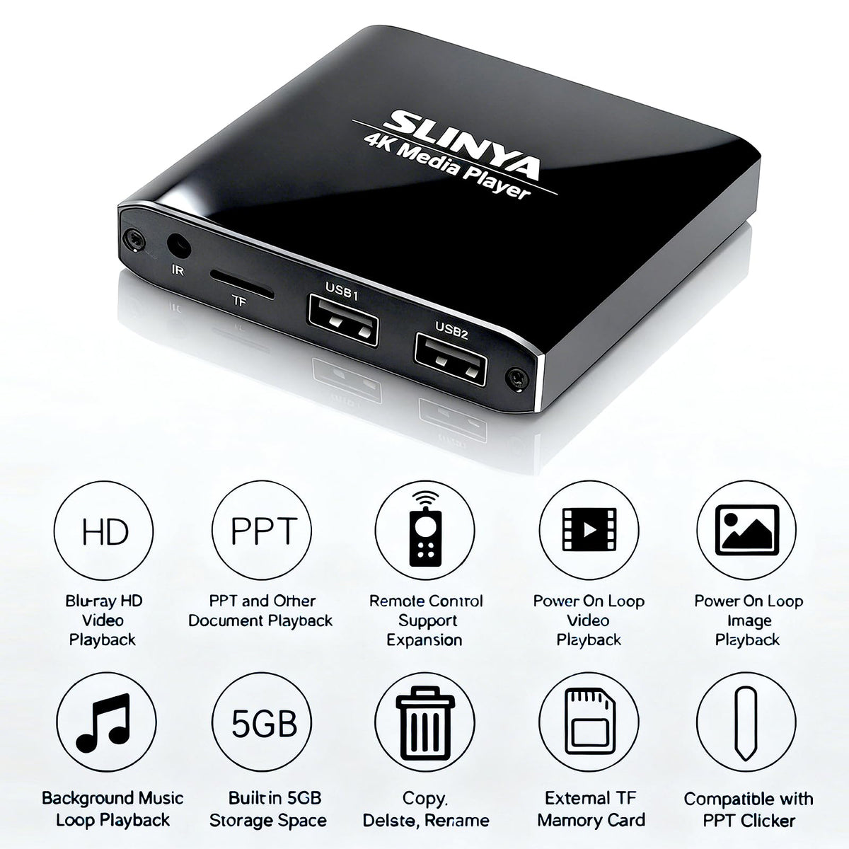 4K Ultra HD Digital Media Player with Remote Control S5233
