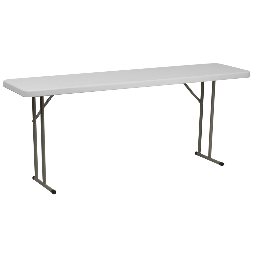 15 Pack 6-Foot Granite White Plastic Folding Table I220