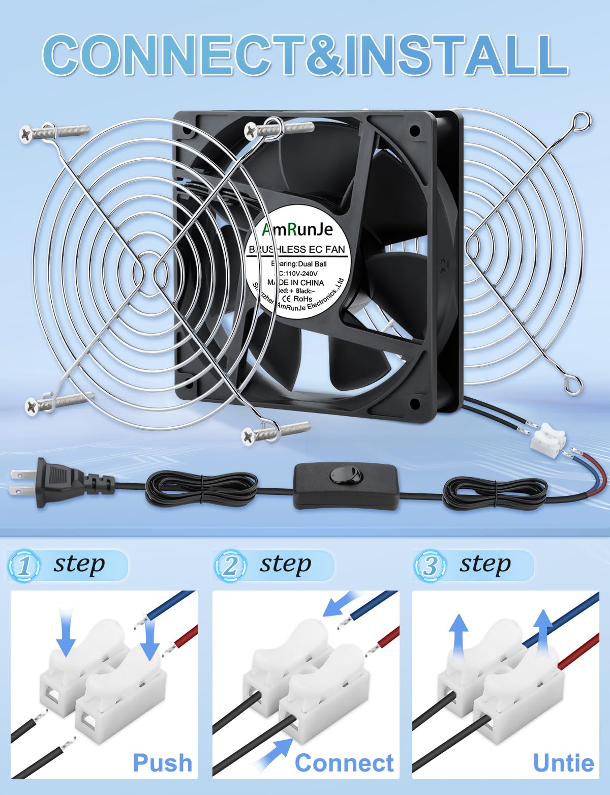 120mm x 25mm 120V Brushless Axial Fan P947938