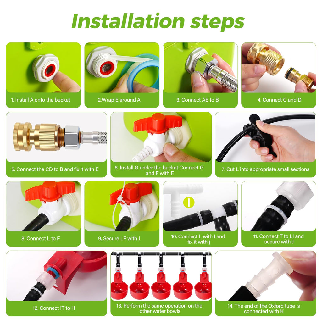 Automatic Chicken Waterer Set T31629