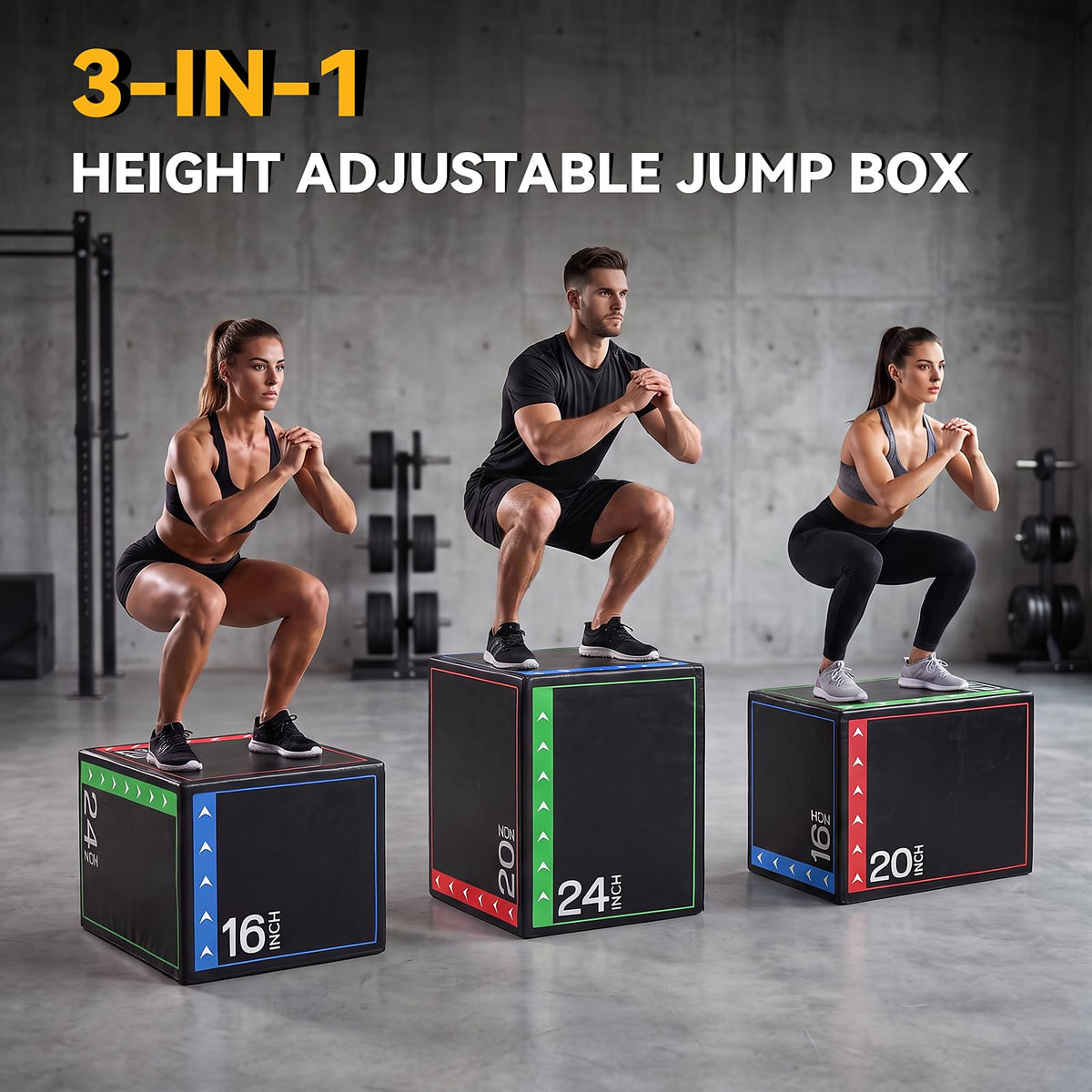 3-in-1 Plyo Jumping Exercise Box G415403