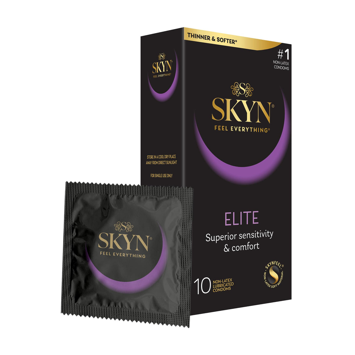 10 Count Ultra-Thin Lubricated Latex-Free Condoms Y8474