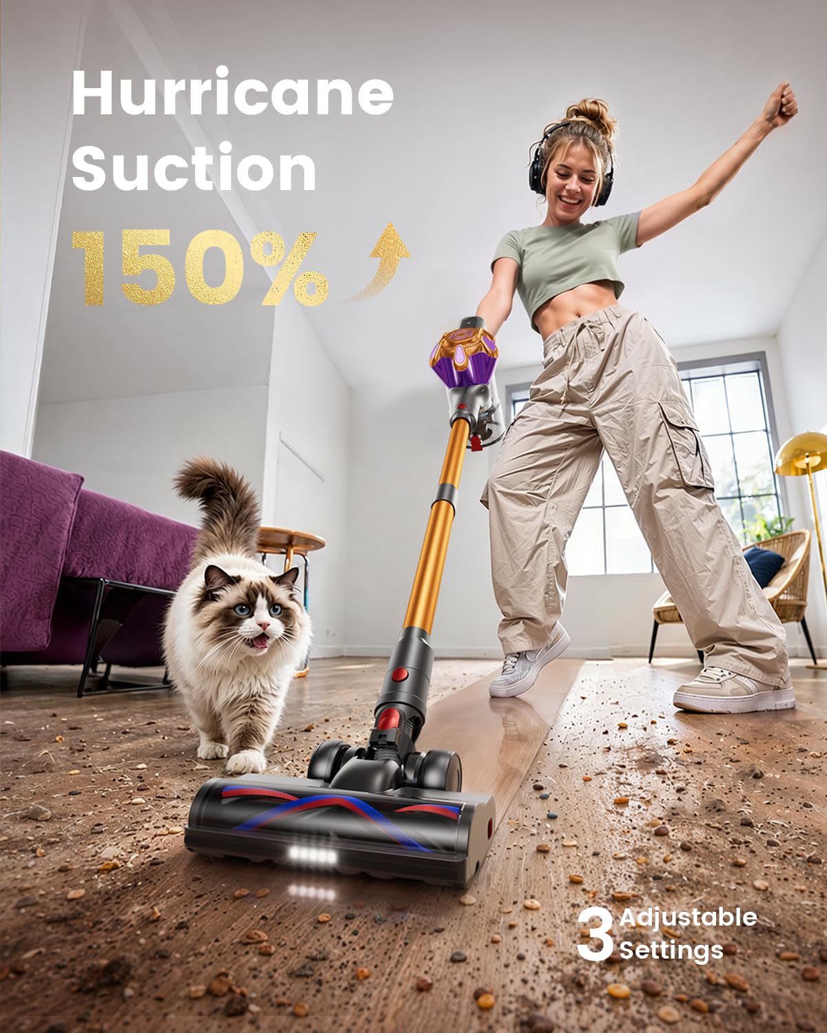 Cordless Stick Vacuum 580W 50Kpa L15349