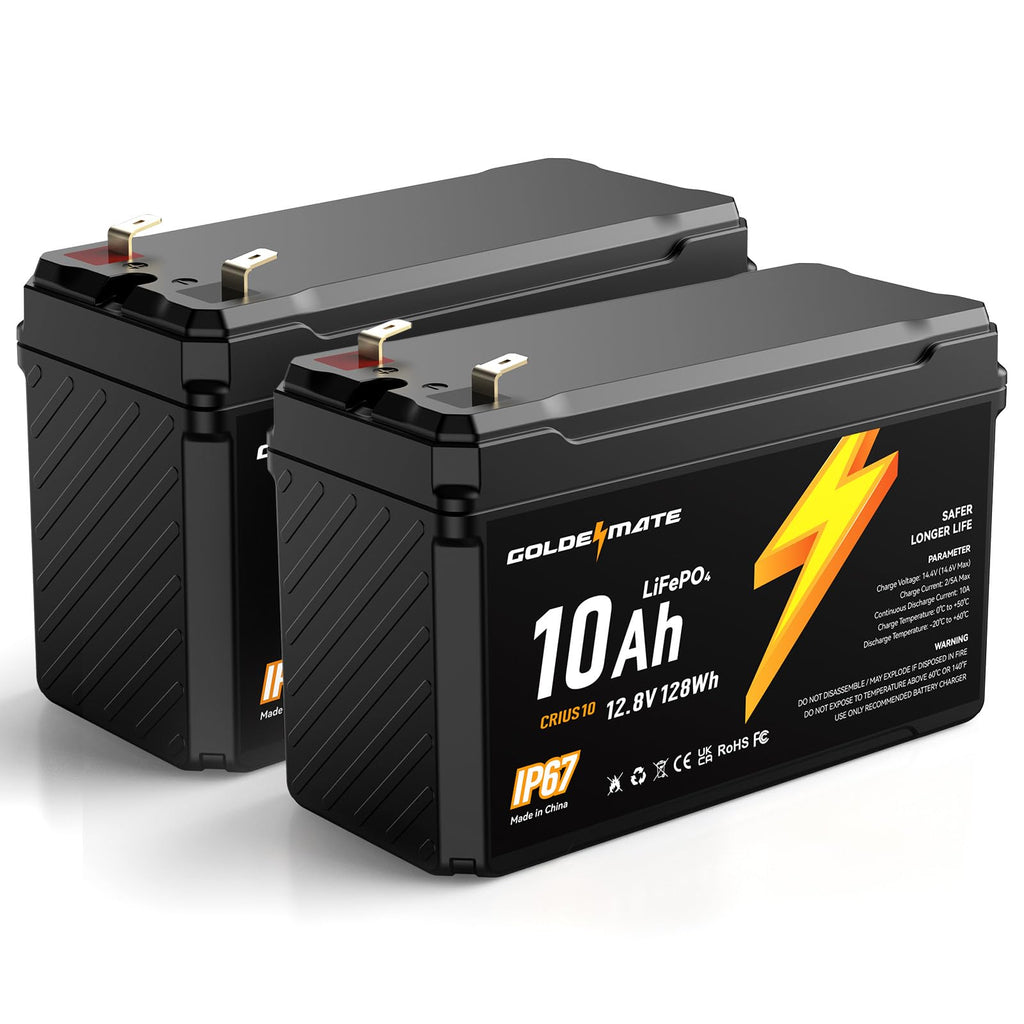 12V 10Ah Lithium LiFePO4 Battery 2 Packs N122