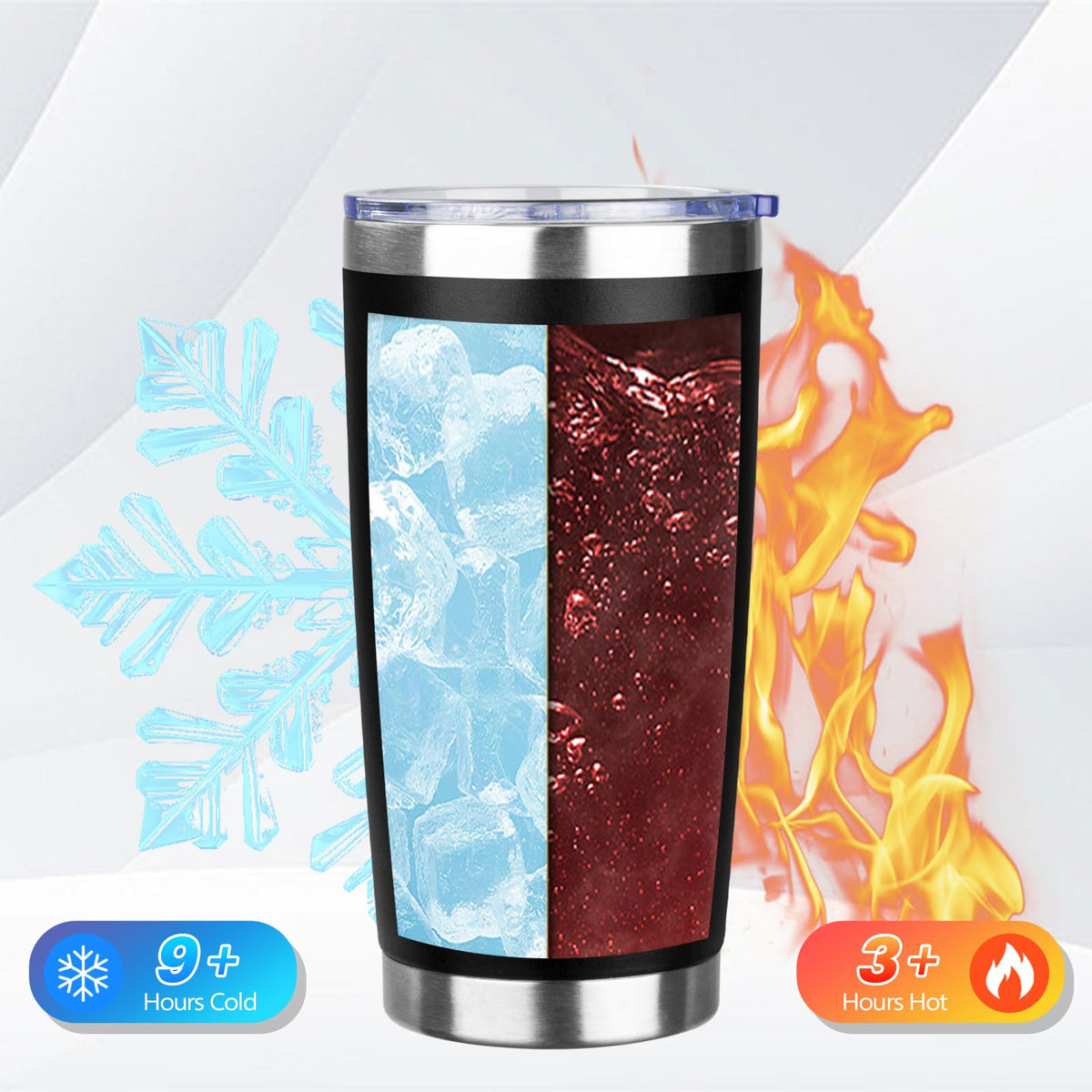 20oz Insulated Tumbler with Lid Straw P11237