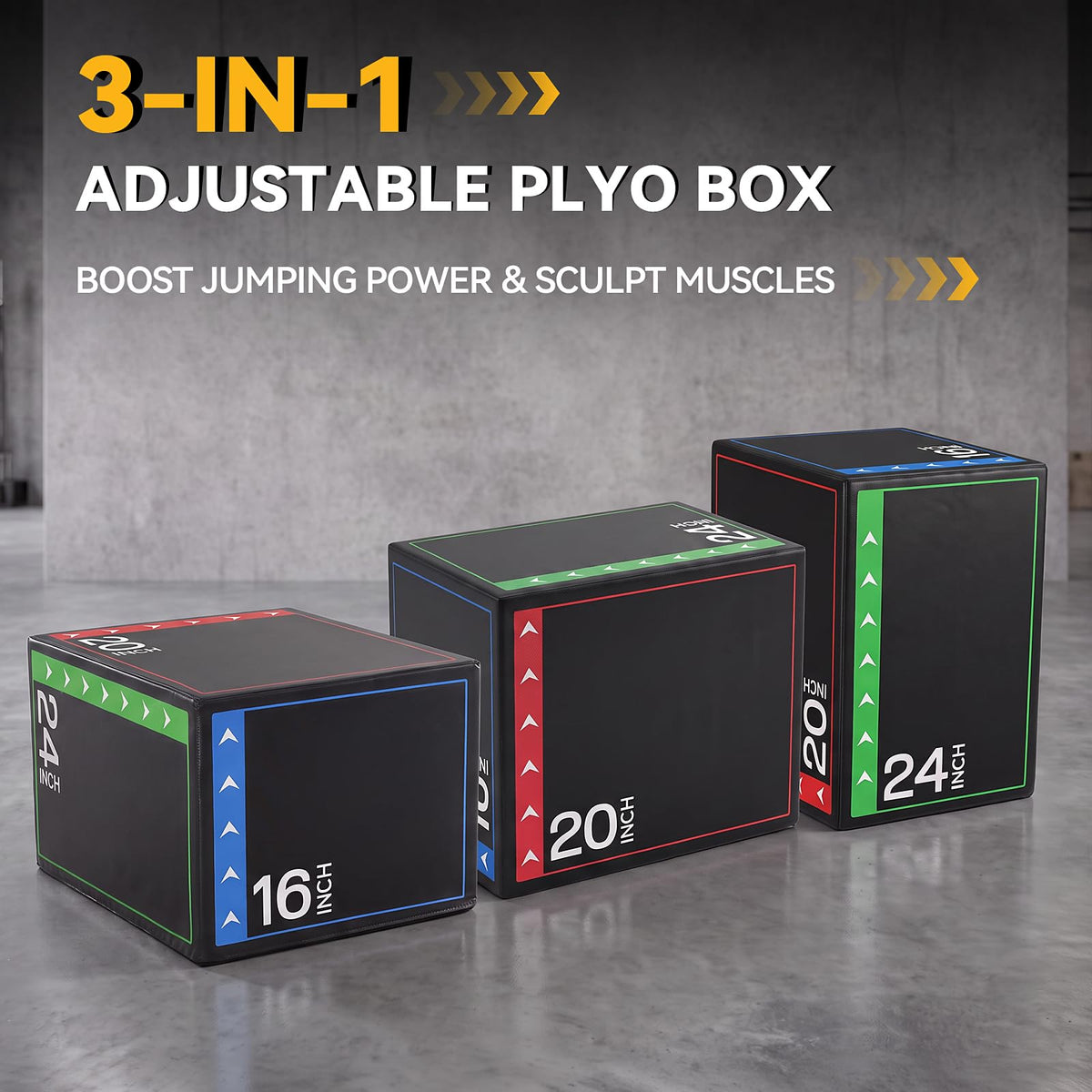 3-in-1 Plyo Jumping Exercise Box G415403