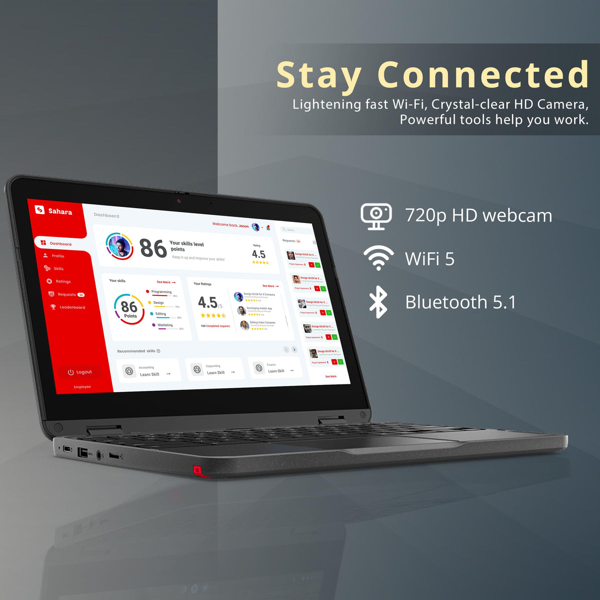 11.6" 2-in-1 Touchscreen Chromebook N624