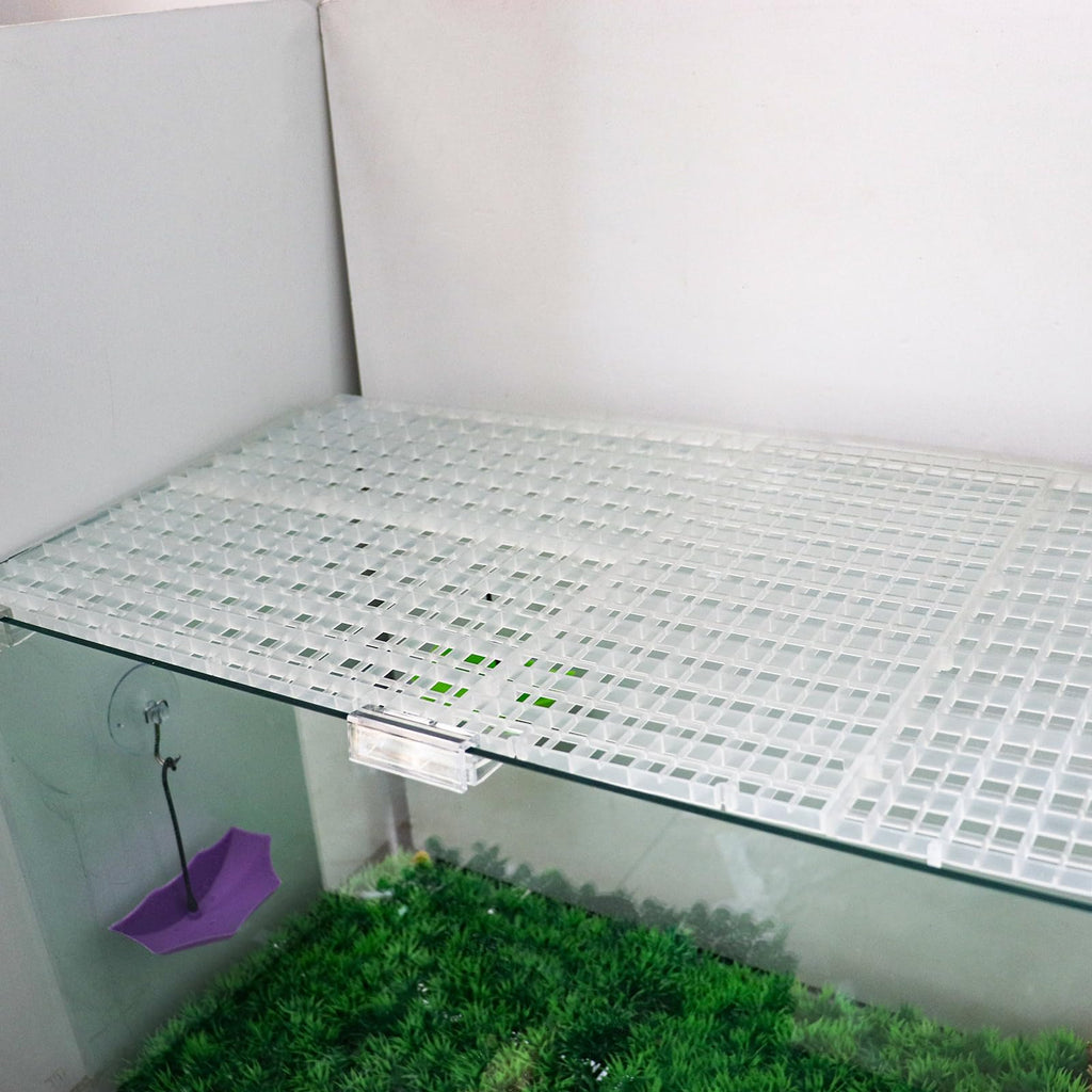 8 Pack Transparent Acrylic Aquarium Lid with Clips A84324