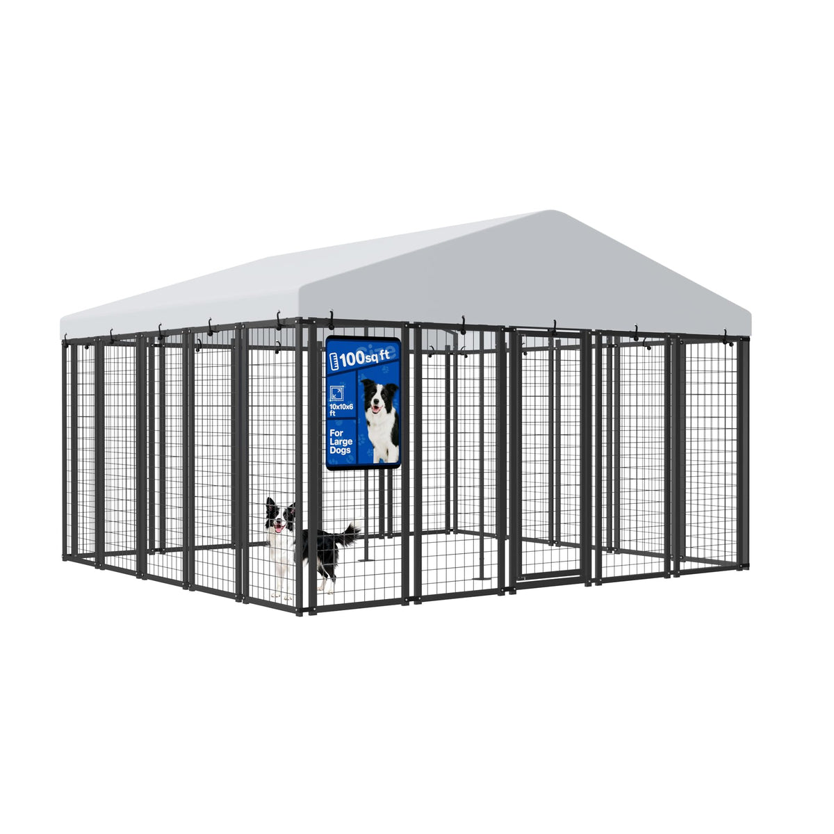 10x10 ft Heavy Duty Outdoor Dog Kennel B4378