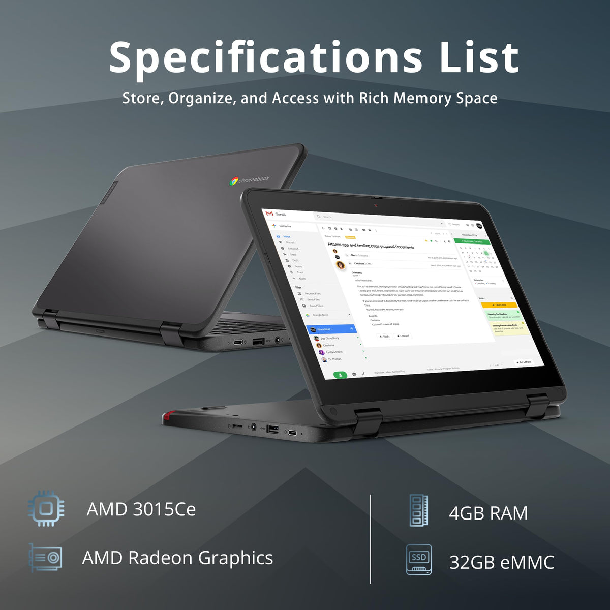 11.6" 2-in-1 Touchscreen Chromebook N624