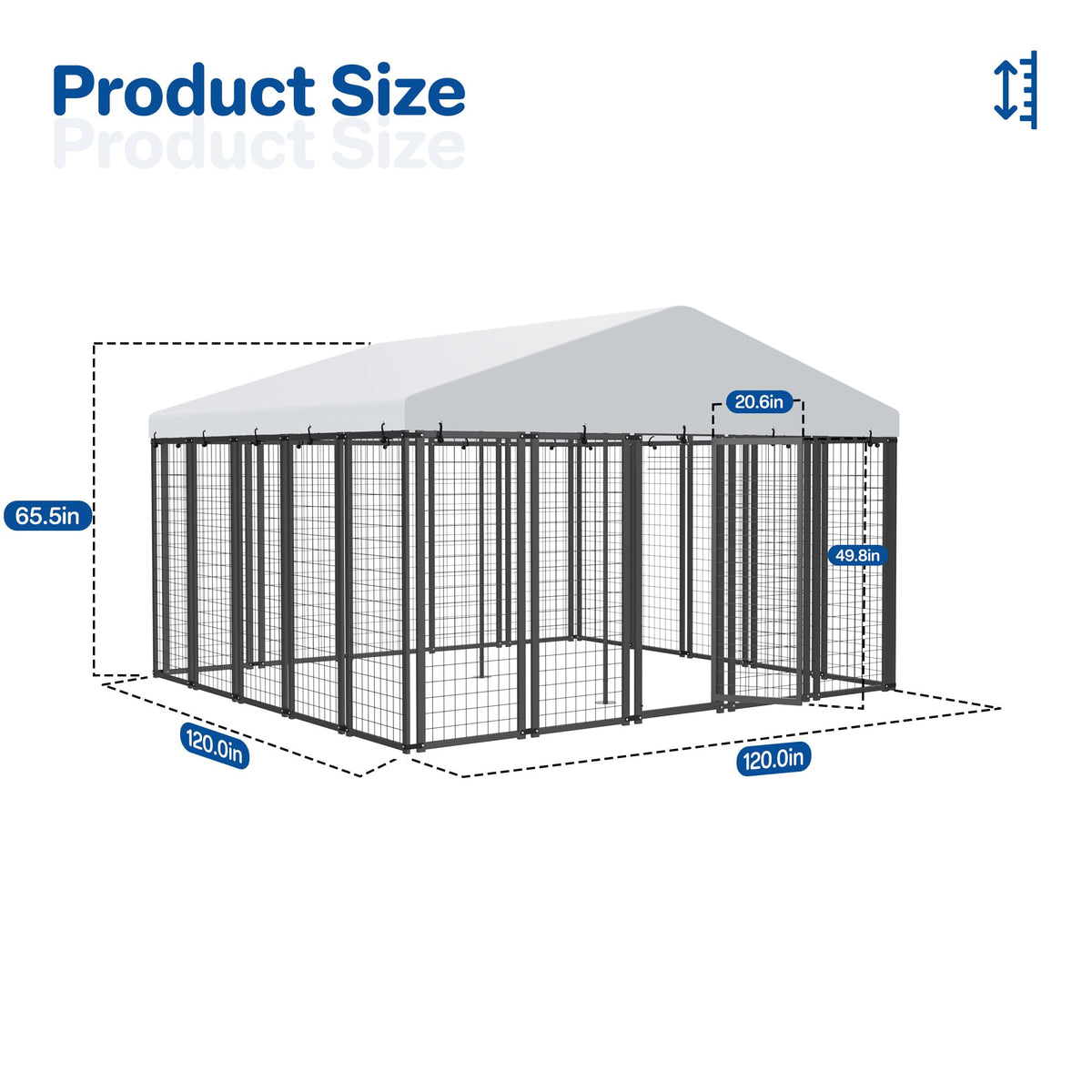 10x10 ft Heavy Duty Outdoor Dog Kennel B4378