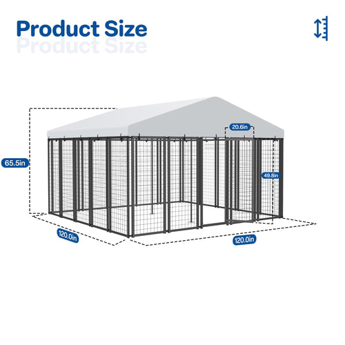 10x10 ft Heavy Duty Outdoor Dog Kennel B4378