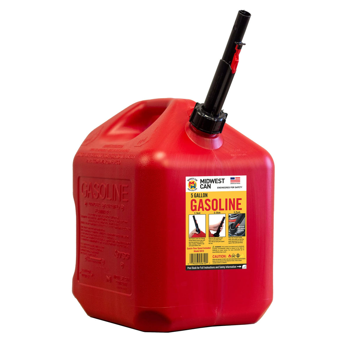 5 Gallon Gas Can Fuel Container with Spout 2 Pack Z5667