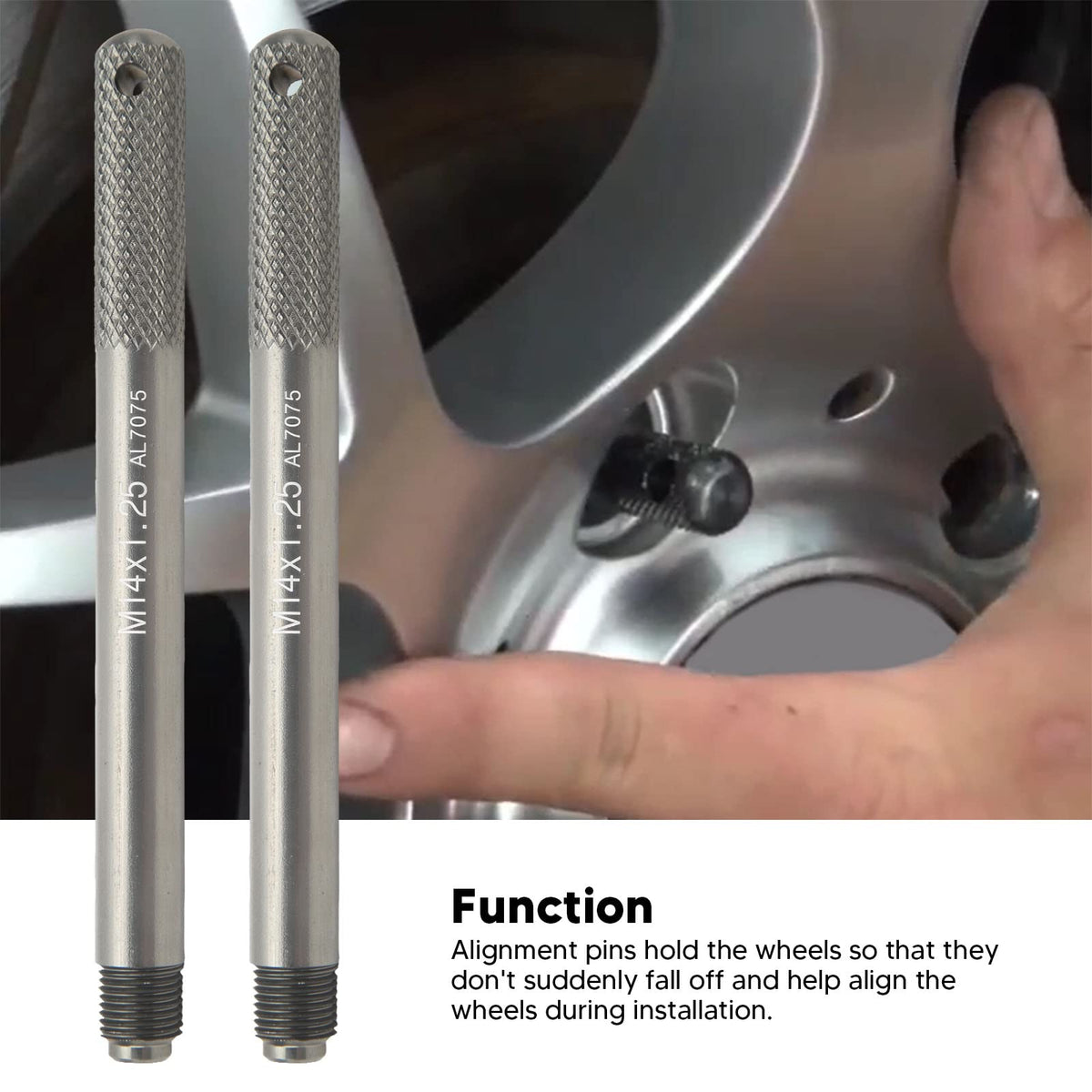 2Pcs Aluminum Alloy Wheel Alignment Pin Set M14*1.25 A929771