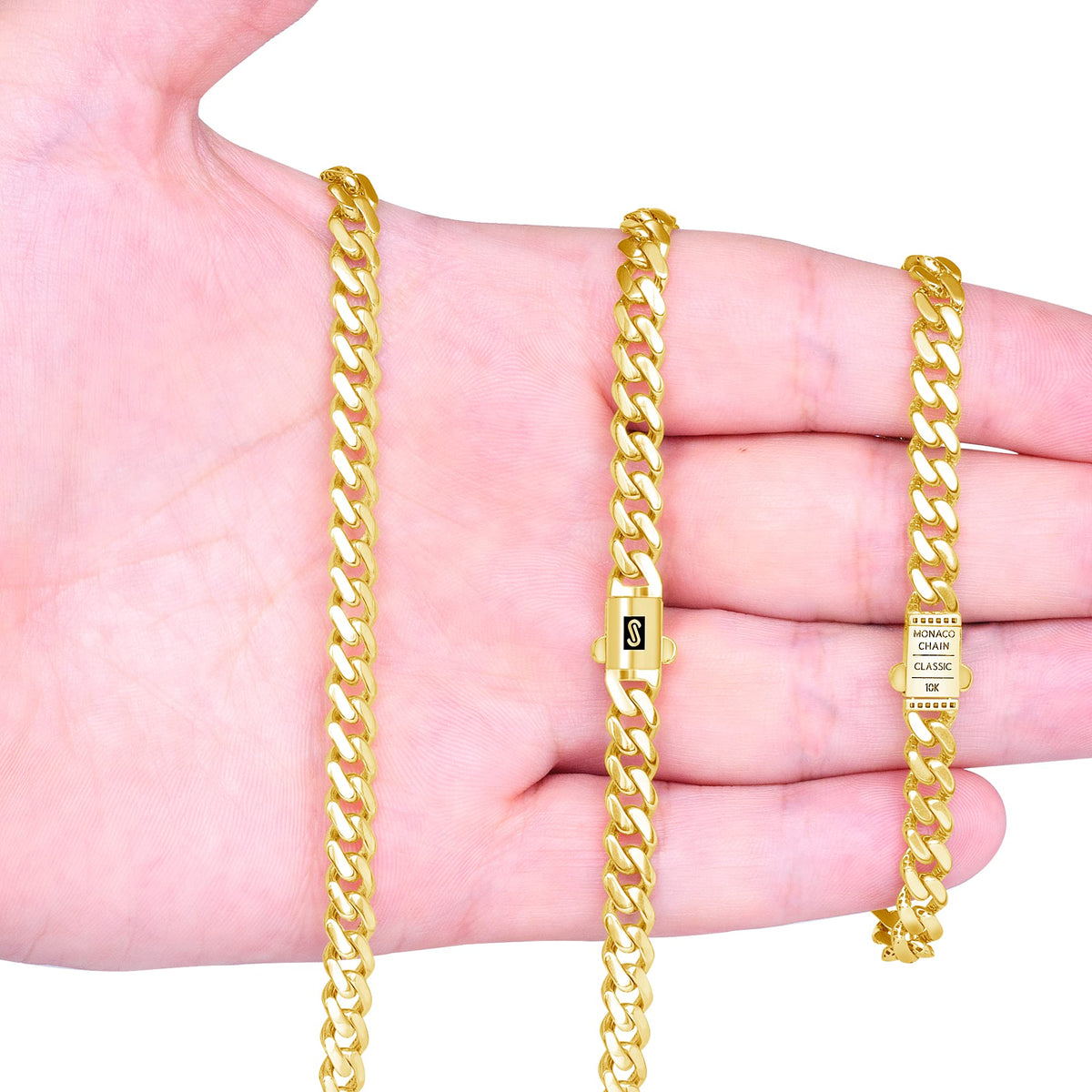 10k Yellow Gold Cuban Link Chain Necklace I941358