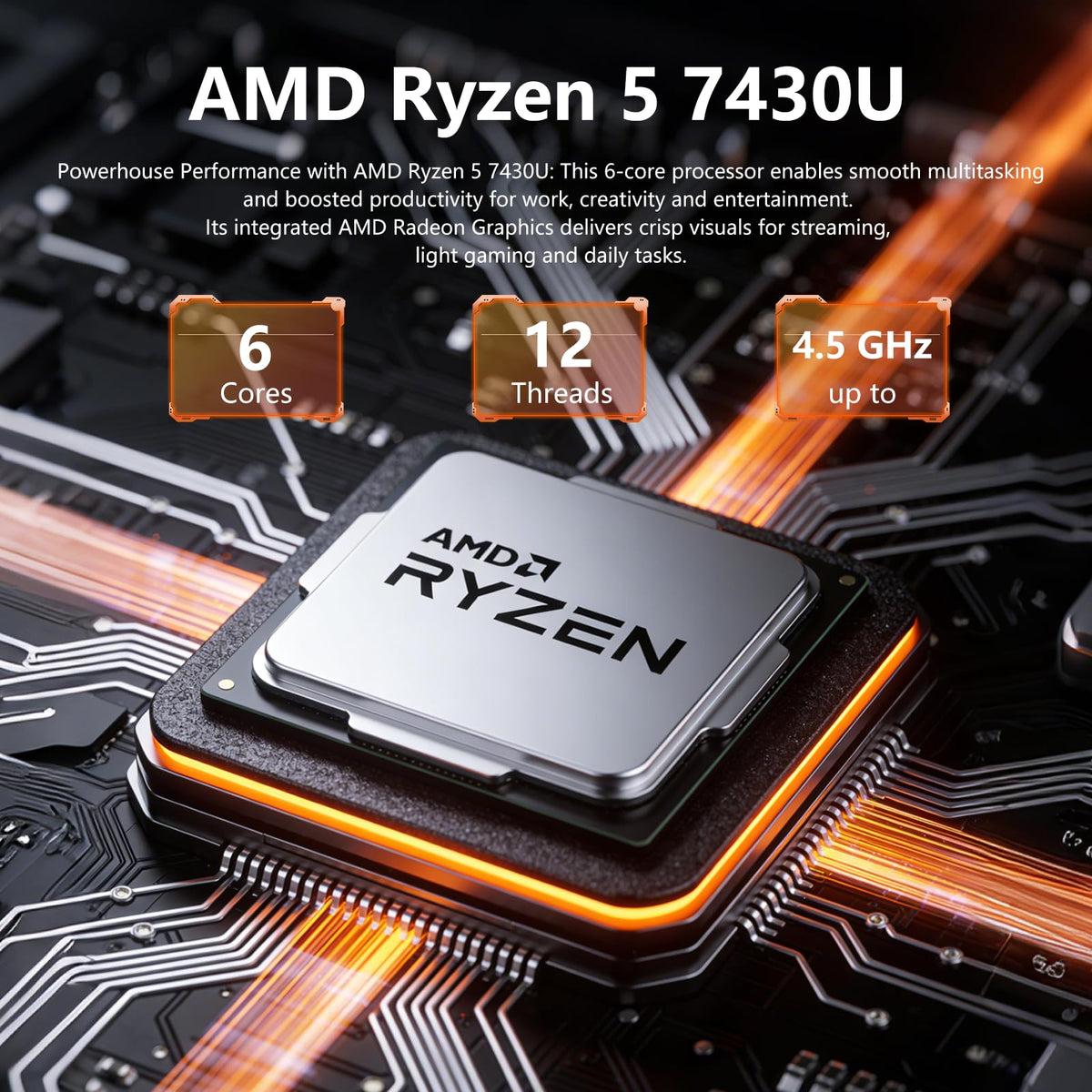 17.3" FHD Laptop, 16GB RAM, 512GB SSD, AMD Ryzen 5, Windows 11 Home, Silver Q678131