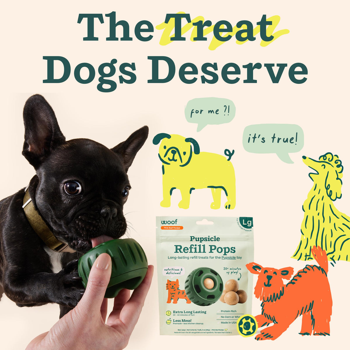 Peanut Butter & Beef Dog Treats 7 Count V19185