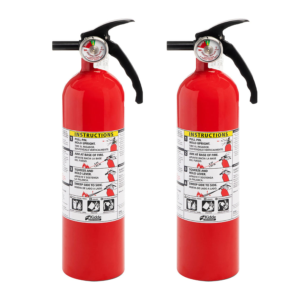 2 Pack Red Dry Chemical Fire Extinguisher with Mounting Bracket T888