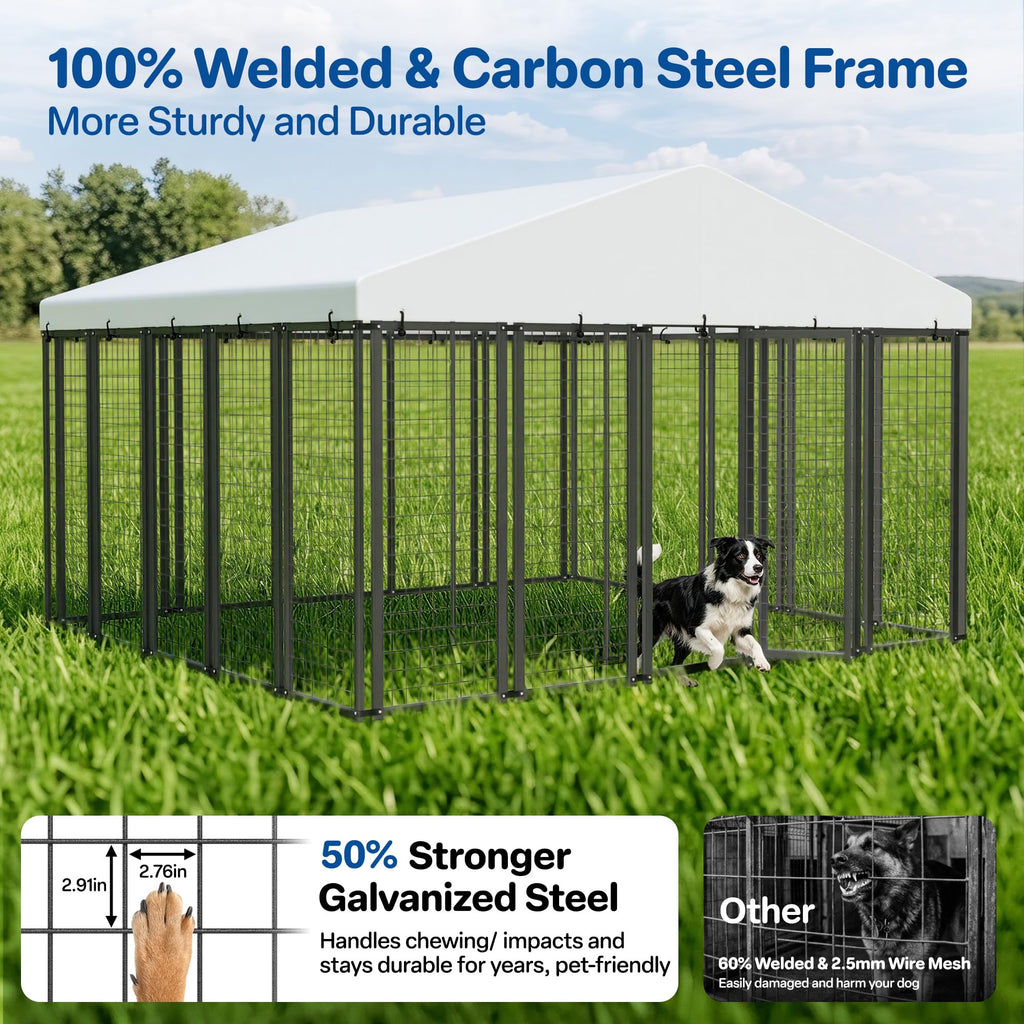 10x10 ft Heavy Duty Outdoor Dog Kennel B4378